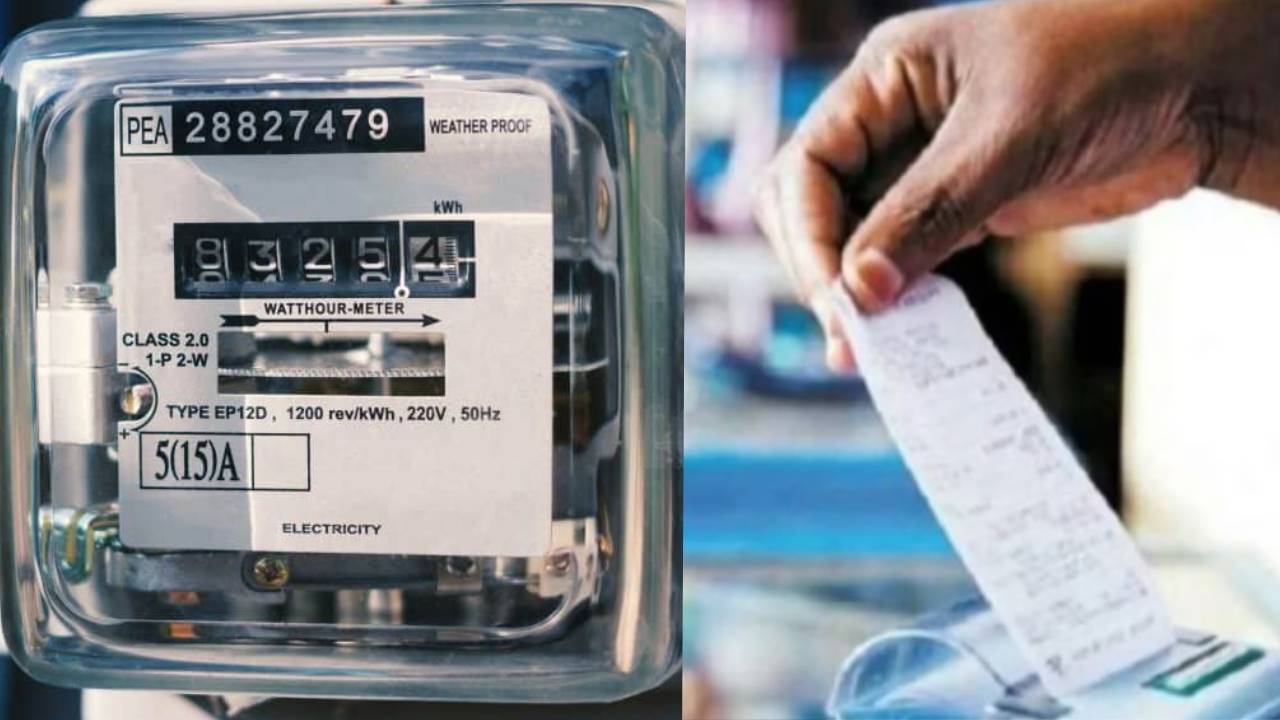 मुरैना बिजली दफ्तर में हंगामा करती महिला और बचाव करते कर्मचारी की धुंधली वायरल तस्वीर।