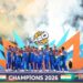 संजू सैमसन और जसप्रीत बुमराह के साथ T20 विश्व कप 2026 जीतती भारतीय टीम अहमदाबाद — India T20 World Cup Champions 2026 Sanju Samson Bumrah