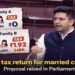 AAP MP Raghav Chadha speaking in Rajya Sabha about optional joint income tax filing for married couples.