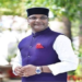 मध्य प्रदेश के सरकारी स्कूल के खेल मैदान का खाली दृश्य और खेल मंत्री विश्वास सारंग की फाइल फोटो।