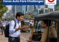 मुंबई के बांद्रा कुर्ला कॉम्प्लेक्स (BKC) के बाहर कतार में खड़े ऑटो रिक्शा और यात्रियों की भीड़ का प्रतीकात्मक दृश्य