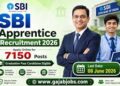 स्टेट बैंक ऑफ इंडिया (SBI) की शाखा और ऑनलाइन फॉर्म भरते हुए एक छात्र की प्रतीकात्मक तस्वीर।
