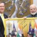 नई दिल्ली में आयोजित एक आधिकारिक कार्यक्रम के दौरान प्रधानमंत्री नरेंद्र मोदी और अमेरिकी राजदूत सर्जियो गोर की शिष्टाचार मुलाकात।