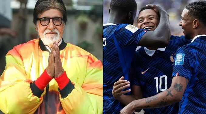 सोशल मीडिया के लाइव लोगो बैकग्राउंड के साथ सुबह के वक्त कंप्यूटर स्क्रीन पर टाइप करते और चिंतित मुद्रा में बैठे अभिनेता अमिताभ बच्चन की प्रतीकात्मक तस्वीर।