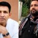 इंदौर के राजेंद्र नगर थाने के बाहर सुरक्षा में तैनात पुलिस बल और बगल में संयुक्त प्रेस कॉन्फ्रेंस के दौरान मीडिया के सवालों का जवाब देते जीतू पटवारी और उनके भाई नाना पटवारी।