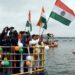 भोपाल बोट क्लब में मुख्यमंत्री डॉ. मोहन यादव की नौका तिरंगा यात्रा और बड़े तालाब में फ्लोटिंग तिरंगा।