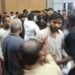 भोपाल के गांधी भवन में CJP की बैठक के दौरान हंगामा करते छात्र और मौके पर पहुंची पुलिस।
