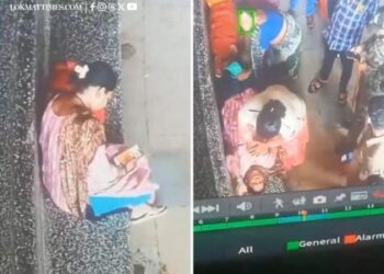छत्रपति संभाजीनगर बस स्टैंड पर महिला को सीपीआर देते MSRTC बस कंडक्टर और मेडिकल मदद की प्रतीकात्मक तस्वीर।