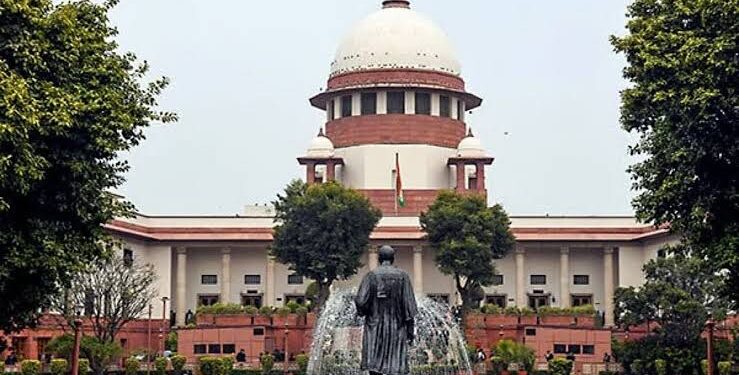 बॉम्बे हाई कोर्ट की इमारत और गणेशोत्सव में विसर्जित होती PoP तथा ईको-फ्रेंडली मूर्तियों की प्रतीकात्मक तस्वीर।