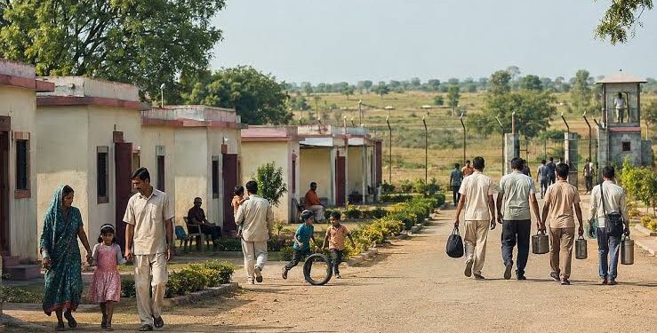 मध्य प्रदेश का ओपन जेल परिसर और महिला बंदियों के पुनर्वास की प्रतीकात्मक तस्वीर।