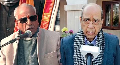 राम मंदिर चंदा विवाद फैजाबाद बार एसोसिएशन वकील प्रदर्शन चंपत राय अनिल मिश्रा।