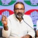 भोपाल स्थित प्रदेश कांग्रेस मुख्यालय (पीसीसी) में पत्रकार वार्ता को संबोधित करते कांग्रेस नेता की फाइल फोटो।