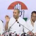 भोपाल स्थित प्रदेश कांग्रेस कार्यालय (पीसीसी) के राजीव गांधी सभागार में पत्रकार वार्ता को संबोधित करते प्रदेश कांग्रेस अध्यक्ष जीतू पटवारी।