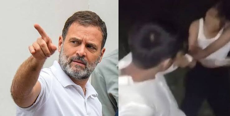 बिहार के जमुई में नाबालिग छात्रा से छेड़छाड़ की घटना पर सवाल उठाते लोकसभा में नेता प्रतिपक्ष राहुल गांधी।